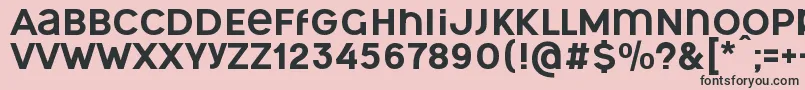 フォントOgonekUnicase – ピンクの背景に黒い文字