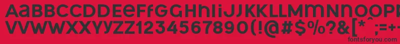 フォントOgonekUnicase – 赤い背景に黒い文字