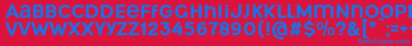 OgonekUnicase Font – Blue Fonts on Red Background