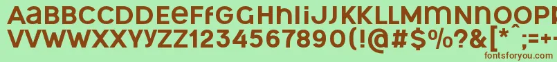 OgonekUnicase Font – Brown Fonts on Green Background