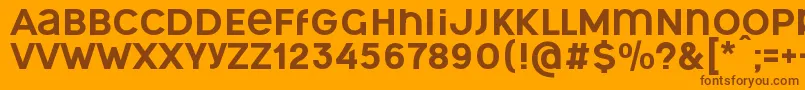 OgonekUnicase Font – Brown Fonts on Orange Background