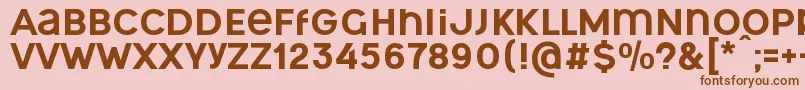 OgonekUnicase Font – Brown Fonts on Pink Background