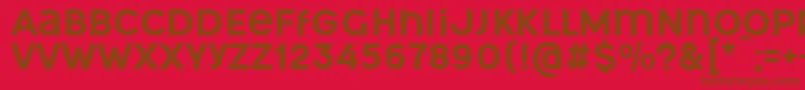 OgonekUnicase Font – Brown Fonts on Red Background