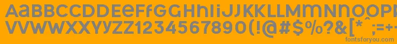 OgonekUnicase Font – Gray Fonts on Orange Background