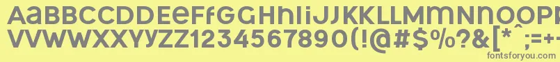 OgonekUnicase Font – Gray Fonts on Yellow Background