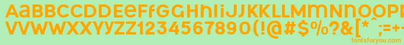 OgonekUnicase Font – Orange Fonts on Green Background