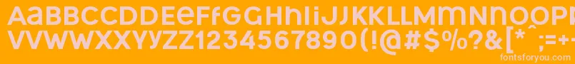 OgonekUnicase Font – Pink Fonts on Orange Background