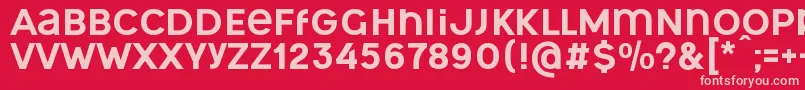 OgonekUnicase Font – Pink Fonts on Red Background