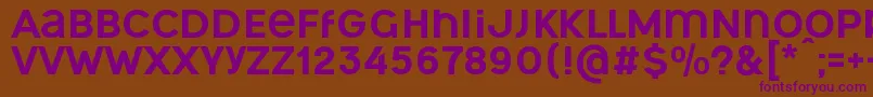 OgonekUnicase Font – Purple Fonts on Brown Background