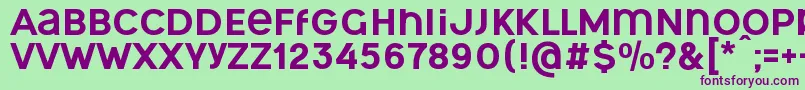 OgonekUnicase Font – Purple Fonts on Green Background