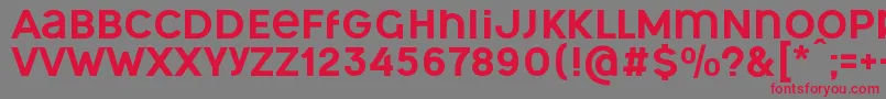 OgonekUnicase Font – Red Fonts on Gray Background