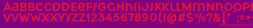OgonekUnicase Font – Red Fonts on Purple Background