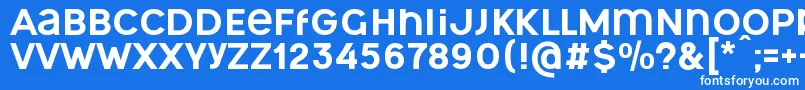 OgonekUnicase Font – White Fonts on Blue Background