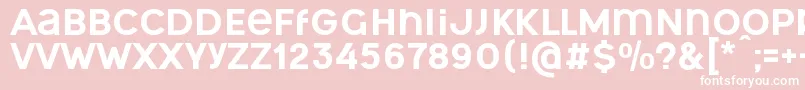 OgonekUnicase Font – White Fonts on Pink Background