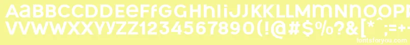 OgonekUnicase Font – White Fonts on Yellow Background