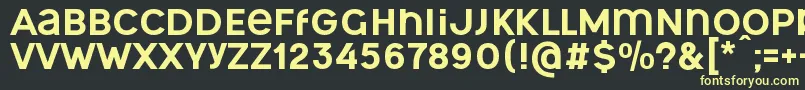 OgonekUnicase Font – Yellow Fonts on Black Background