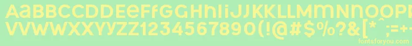 OgonekUnicase Font – Yellow Fonts on Green Background