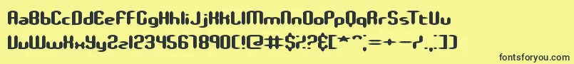 SlenderStubbyBrk Font – Black Fonts on Yellow Background