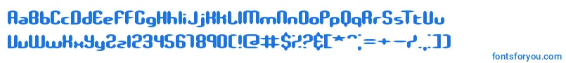 Шрифт SlenderStubbyBrk – синие шрифты на белом фоне