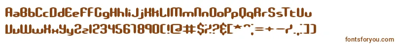 SlenderStubbyBrk-Schriftart – Braune Schriften auf weißem Hintergrund