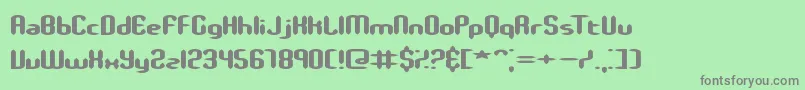 SlenderStubbyBrk Font – Gray Fonts on Green Background