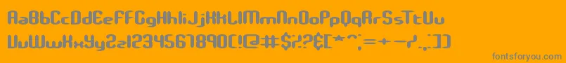 SlenderStubbyBrk Font – Gray Fonts on Orange Background