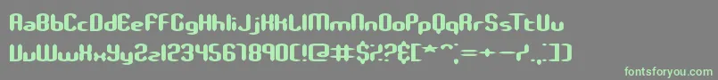 SlenderStubbyBrk Font – Green Fonts on Gray Background