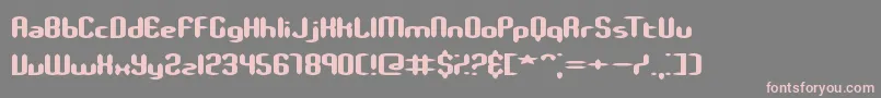 SlenderStubbyBrk Font – Pink Fonts on Gray Background