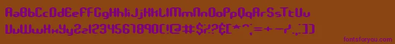 SlenderStubbyBrk Font – Purple Fonts on Brown Background