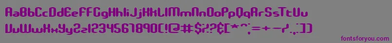 Шрифт SlenderStubbyBrk – фиолетовые шрифты на сером фоне