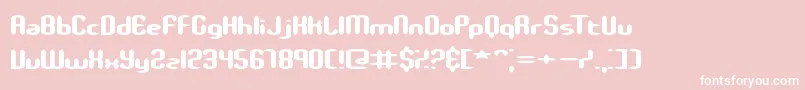 SlenderStubbyBrk Font – White Fonts on Pink Background