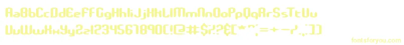 Шрифт SlenderStubbyBrk – жёлтые шрифты на белом фоне