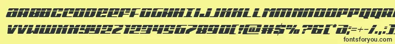 Michigancondlaserital Font – Black Fonts on Yellow Background