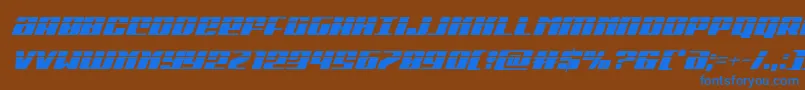 Michigancondlaserital Font – Blue Fonts on Brown Background