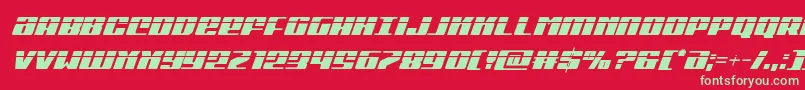 Michigancondlaserital Font – Green Fonts on Red Background