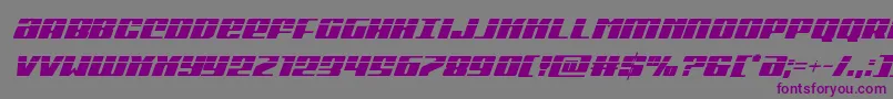 Michigancondlaserital Font – Purple Fonts on Gray Background