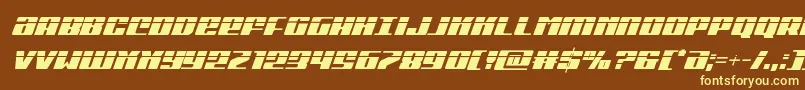 Michigancondlaserital Font – Yellow Fonts on Brown Background