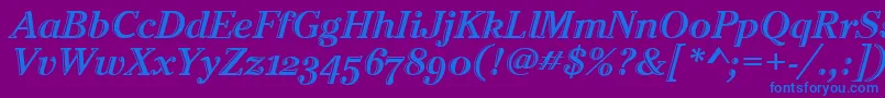 CheltenhamHtdOsItcTtItalic Font – Blue Fonts on Purple Background