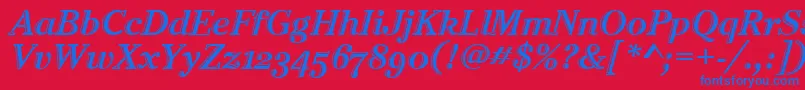 CheltenhamHtdOsItcTtItalic Font – Blue Fonts on Red Background