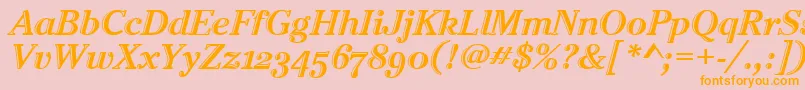 CheltenhamHtdOsItcTtItalic Font – Orange Fonts on Pink Background