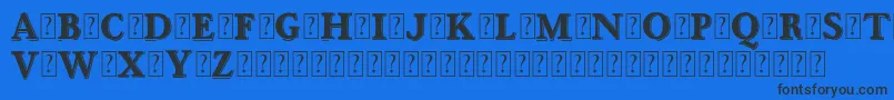 OttanioshadedDemo Font – Black Fonts on Blue Background