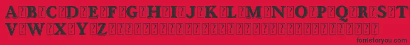 OttanioshadedDemo Font – Black Fonts on Red Background