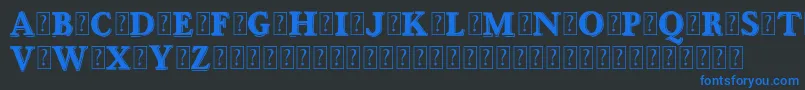 OttanioshadedDemo Font – Blue Fonts on Black Background