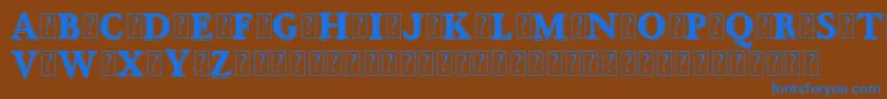 OttanioshadedDemo Font – Blue Fonts on Brown Background