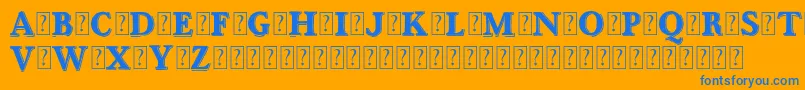 OttanioshadedDemo Font – Blue Fonts on Orange Background