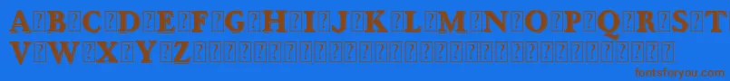 OttanioshadedDemo Font – Brown Fonts on Blue Background