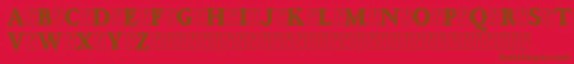 OttanioshadedDemo Font – Brown Fonts on Red Background