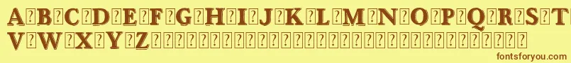 OttanioshadedDemo Font – Brown Fonts on Yellow Background