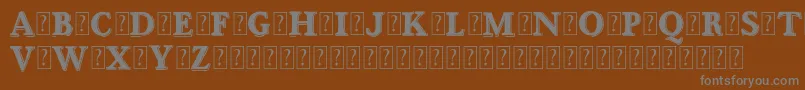 OttanioshadedDemo Font – Gray Fonts on Brown Background