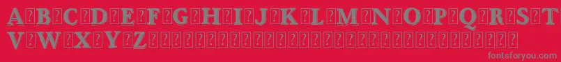 OttanioshadedDemo Font – Gray Fonts on Red Background